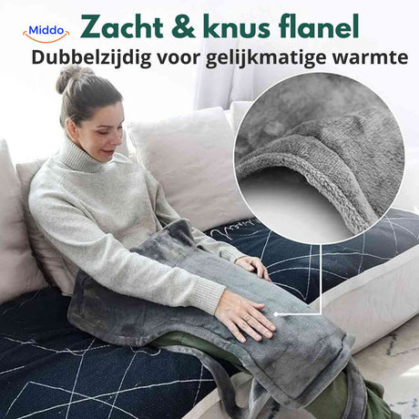 Thermowrap Schal aus weichem Flanell – beidseitige Wärmedecke | www.middo.de