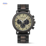 Timbero Houten Horloge houten chronograaf horloge met minimalistisch design www.middo.nl