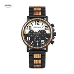 Timbero Houten Horloge stoer houten chronograaf horloge www.middo.nl