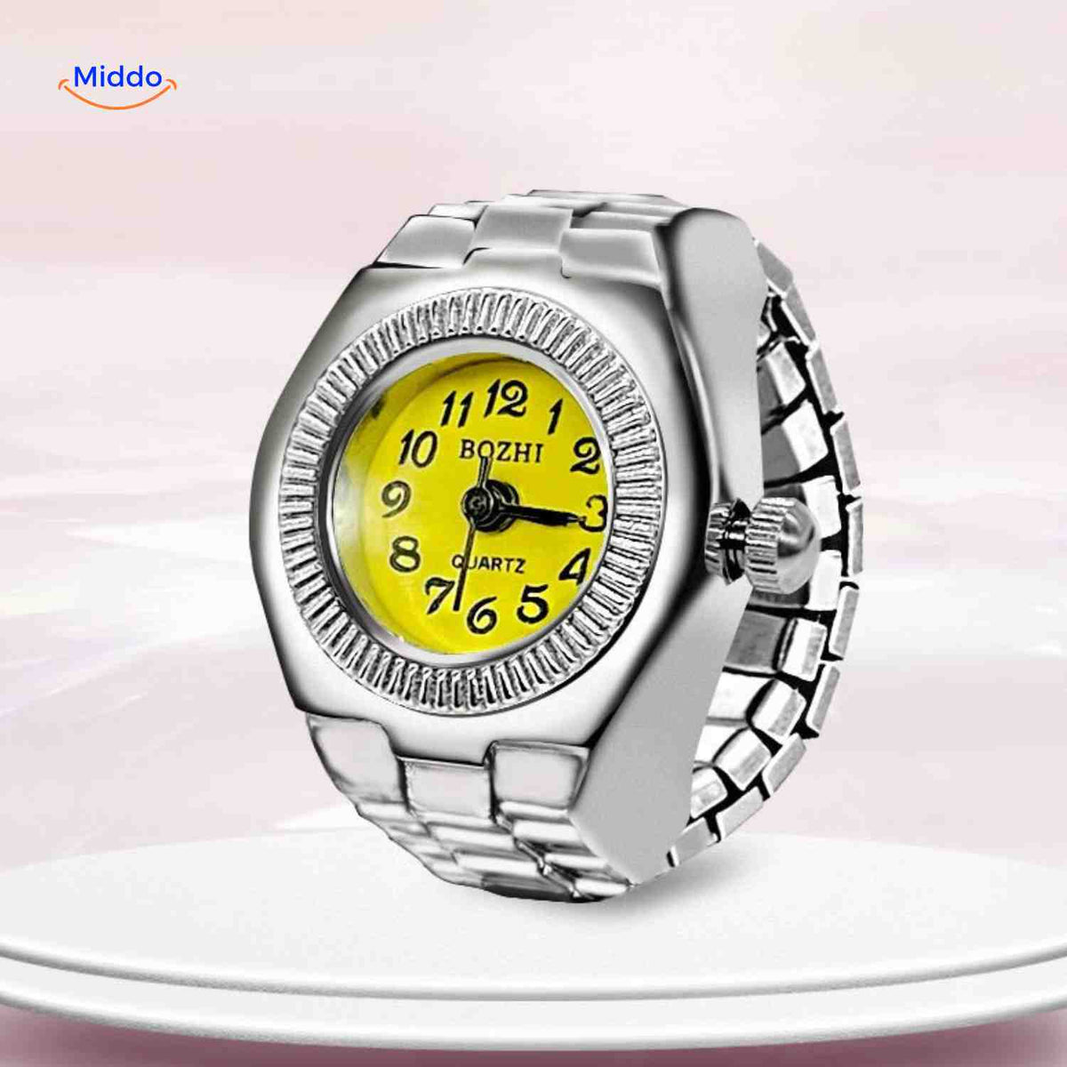 Timevera Ringuhren Gelb Rund Quarz Mode www.middo.de