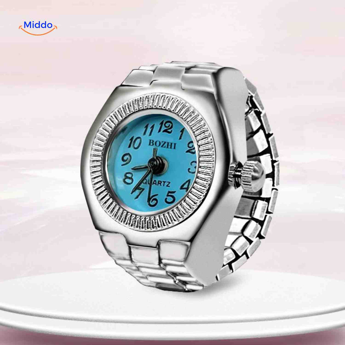 Timevera Armbanduhr in Lichtblau rund für Damen und Herren | www.middo.de