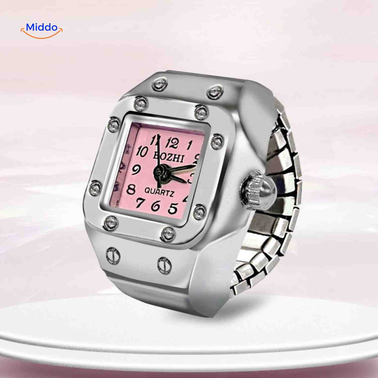 Timevera Ring Uhr – Rosa – Trendy & Stilvoll | www.middo.de