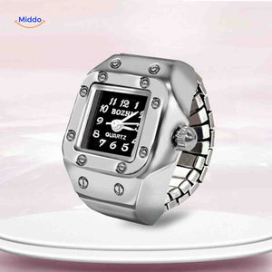 **Timevera Ring Uhr – Silber – Quarz – Damen & Herren** Entdecken Sie die elegante Timevera Ring Uhr in Silber, die sowohl für Damen als auch für Herren geeignet ist. Dieses Quarzmodell vereint zeitloses Design mit höchster Präzision. Machen Sie jeden Moment besonders – jetzt bei uns erhältlich!