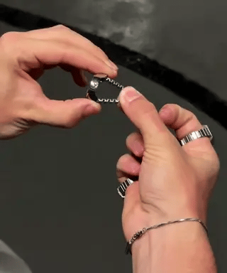 Timevera Silbernes Ringuhren mit verstellbarem Armband - www.middo.de