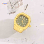 Timora Ringuhren Gold mit grünem Zifferblatt - www.middo.de