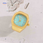 **Timora Ringuhren in Gold mit mintgrüner Zifferblatt - www.middo.de**