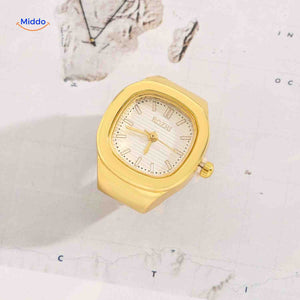 Timora Armbanduhr Gold mit weißem Ziffernblatt – www.middo.de