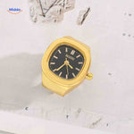 Timora Armbanduhr Gold mit schwarzem Zifferblatt – www.middo.de