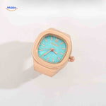 Timora Ring-Uhr in Roségold mit mintgrünen Ziffernblatt – www.middo.de