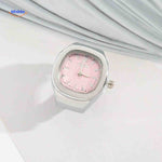 Timora Ring Uhr Silber mit rosem Zifferblatt - Jetzt entdecken auf www.middo.de