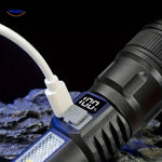 Torchlite Taschenlampe wiederaufladbare LED-Lampe mit USB-Anschluss und Display www.middo.de