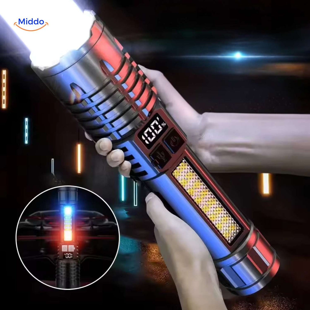 Torchlite Taschenlampe taktische LED-Lampe mit Batteriestatusanzeige www.middo.nl