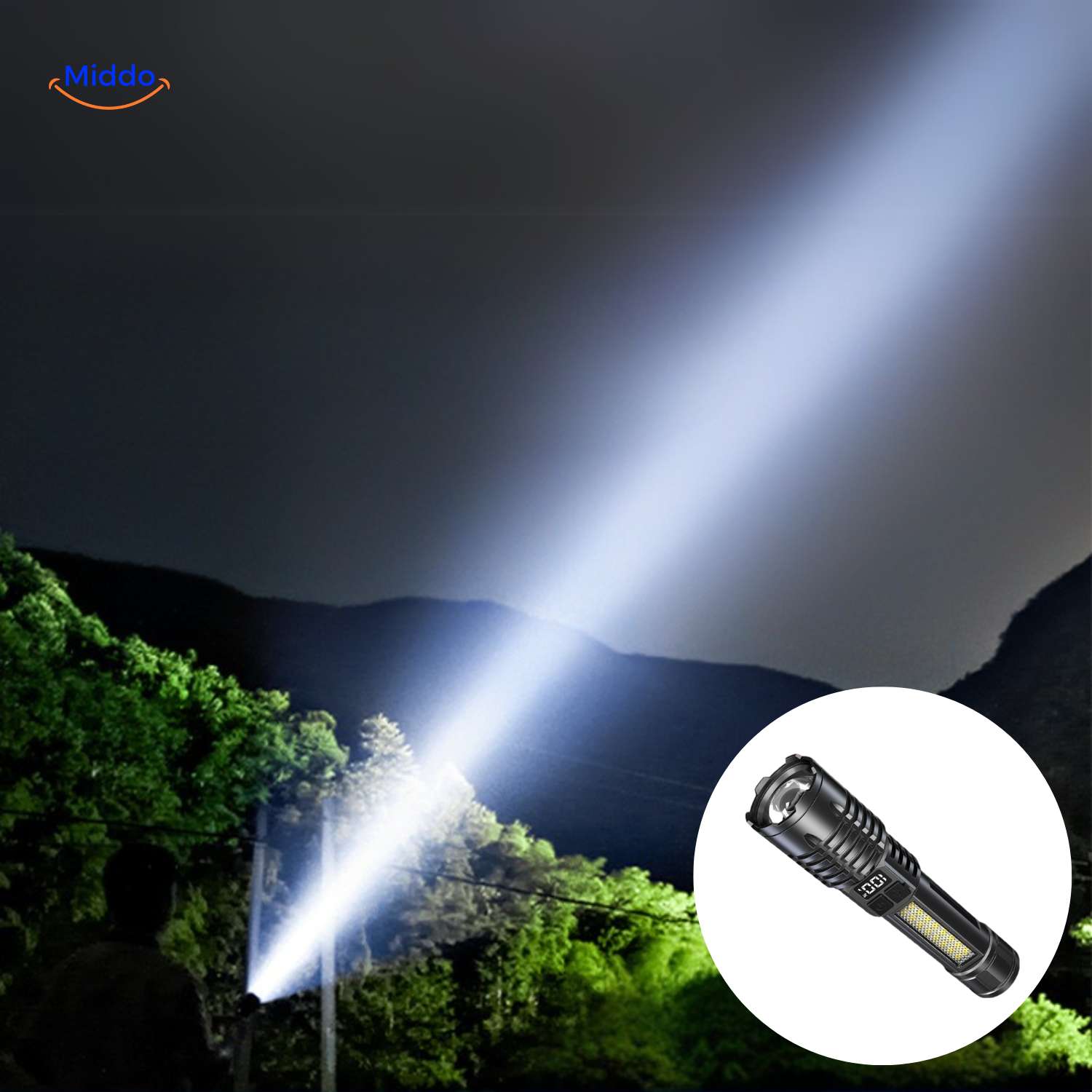 Torchlite Taschenlampe ultraheller LED-Taschenlampe mit weitreichendem Licht www.middo.nl