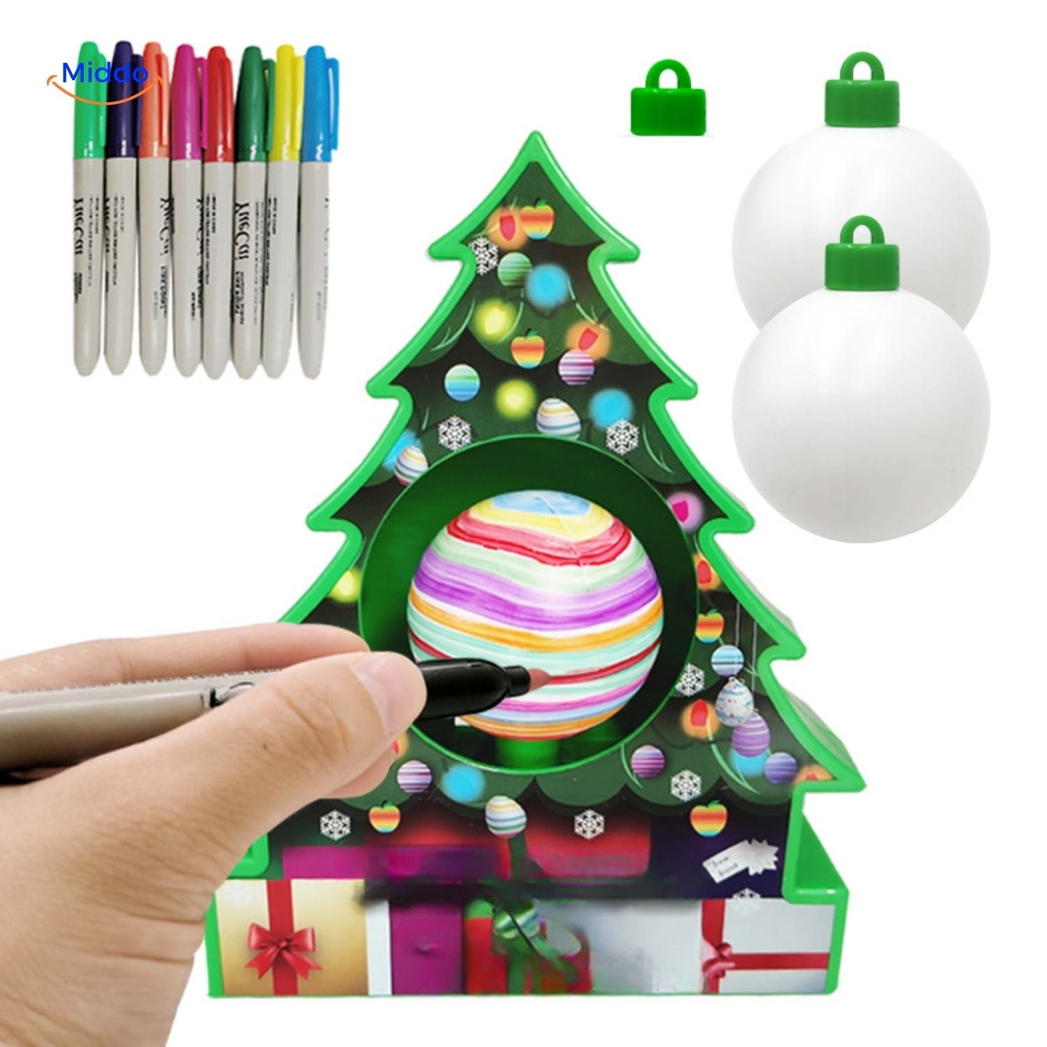 TreeMendous Weihnachtsbaum DIY Ornamenten-Kit handgefertigt elektrisch malen Middo