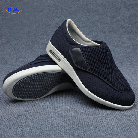 Trendstep Schuhe dunkelblau mit Klettverschluss und Luftkissen