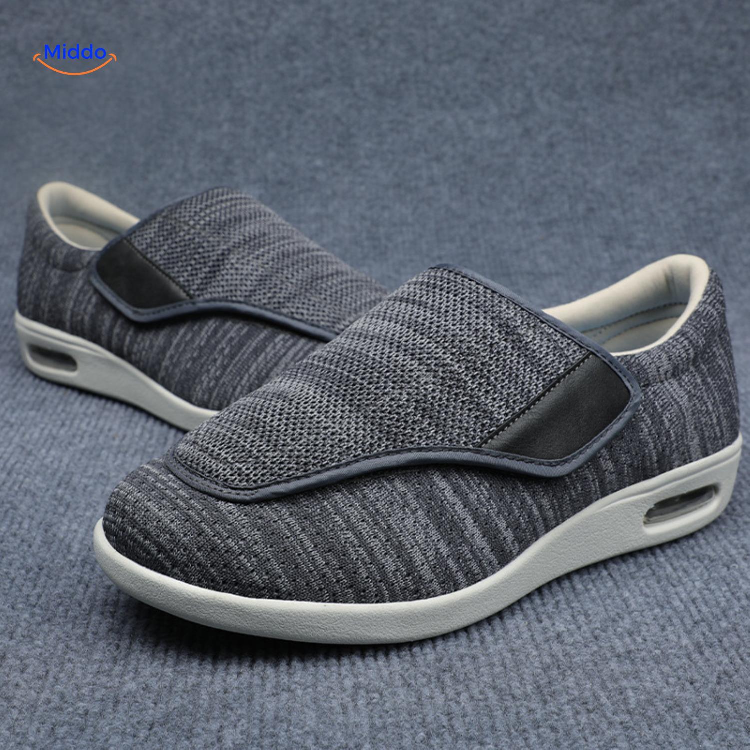 Trendstep Schuhe Dunkelgrau mit Klettverschluss middo.nl