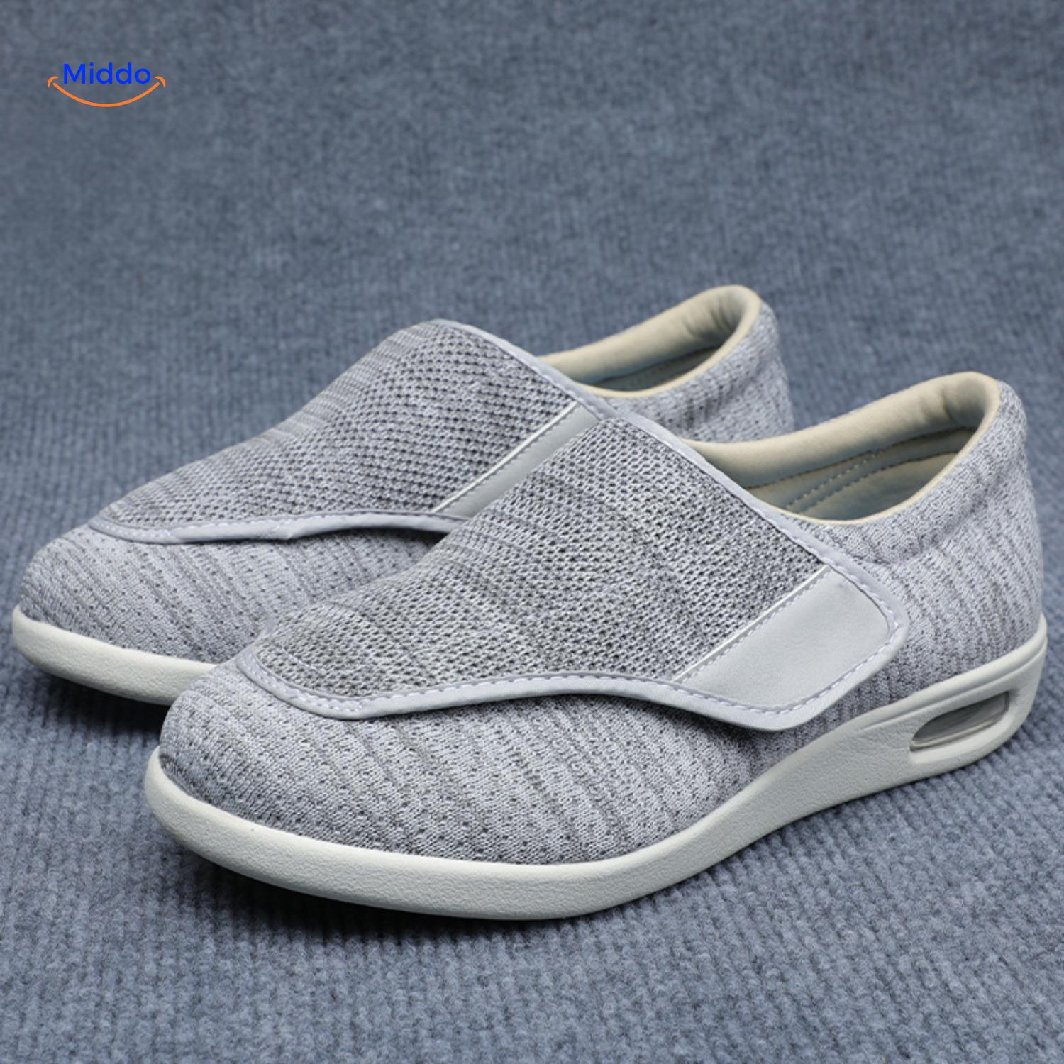 Trendstep Schuhe hellgrau mit Klettverschluss middo.nl