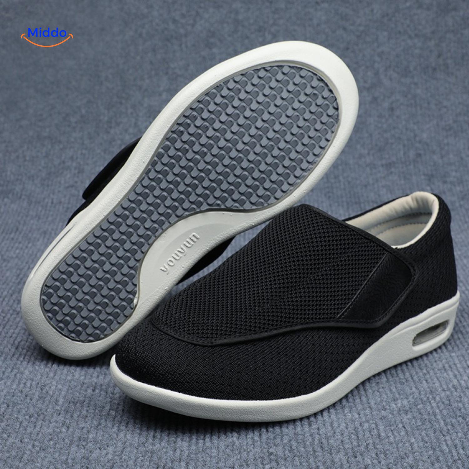 Trendstep Schuhe Schwarz mit Klettverschluss middo.nl