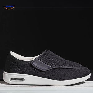 Trendstep schwarze Schuh mit Mesh und Luftkissen-Sohle