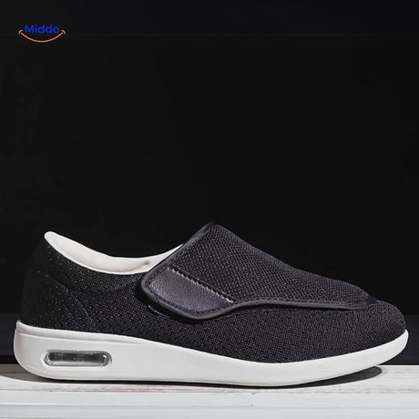 Trendstep schwarze Schuh mit Mesh und Luftkissen-Sohle