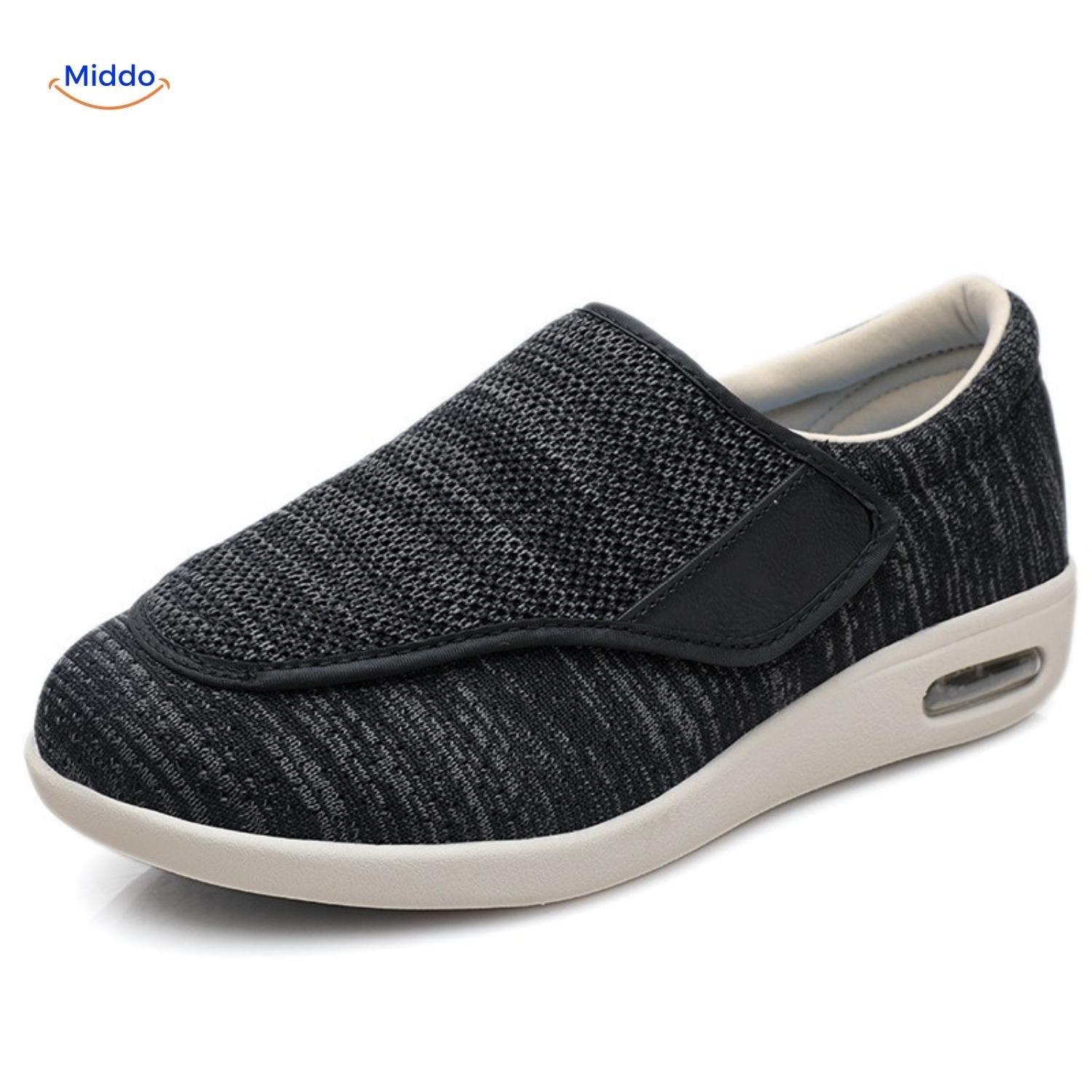 Trendstep schwarze Schuhe mit atmungsaktivem Mesh und Gummisohle middo.nl