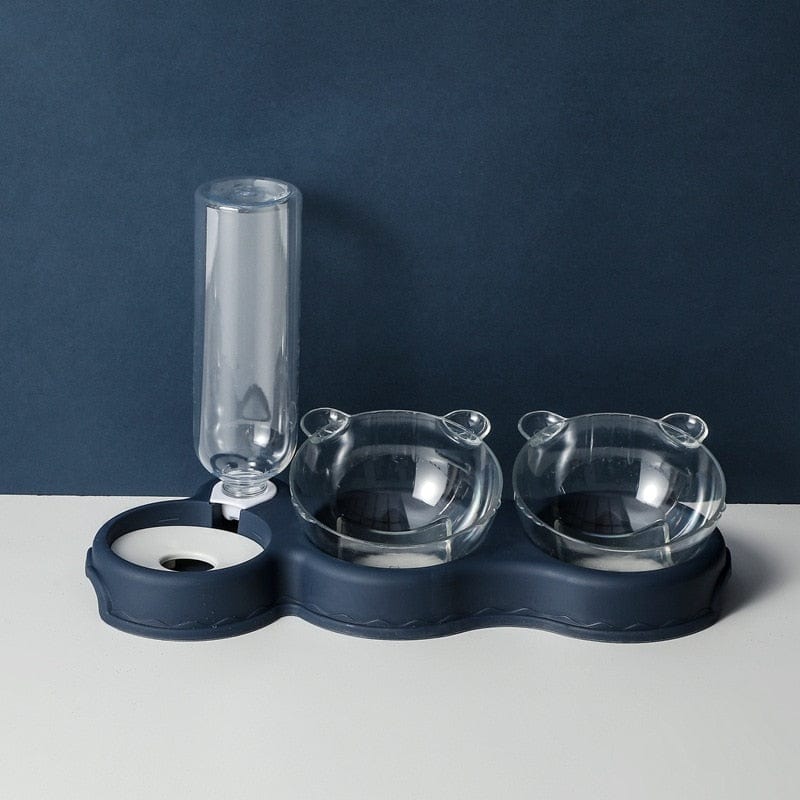 Lege TripleFeeder Futtertray mit zwei Schalen und Wasserflasche.