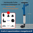 Turbo Luftdruck Entstopfer blaues Modell in Gebrauch