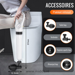 Luftdruck-Reiniger mit komfortablem Griff und Funktionen.