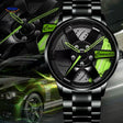 TurboGear Automatische Uhr mit grünen Details und Stahlband