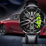 TurboGear Automatik Uhr mit Lederband und grünen Akzenten www.middo.nl