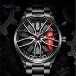 TurboGear Automatische Uhr mit einzigartigem Felgenlook und grünem Akzent www.middo.nl