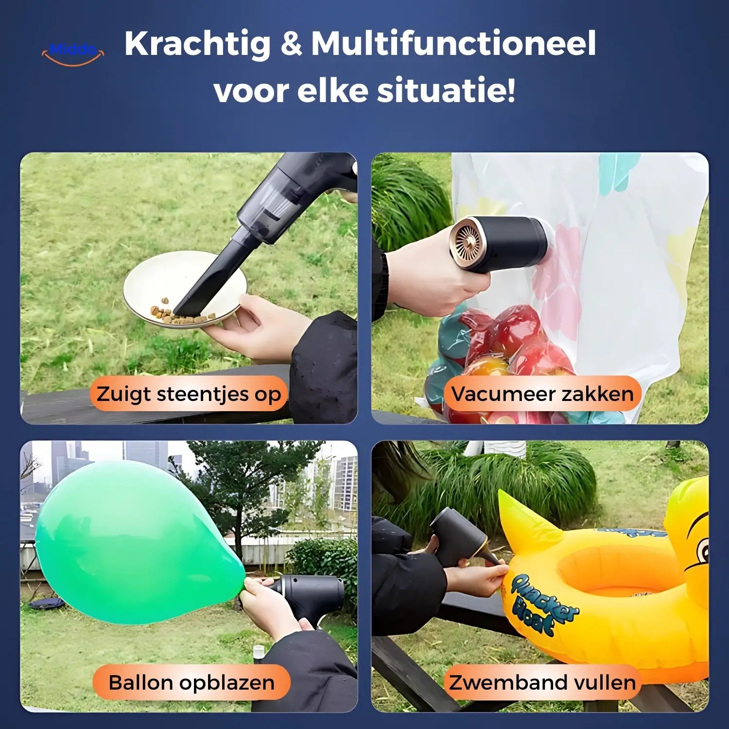 Kraftvoller & Multifunktionaler Handstaubsauger/Bläser von Middo.nl