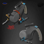 TweeTrek Hundeleine mit zwei Farben, Handgriff und Taschenlampe - www.middo.de