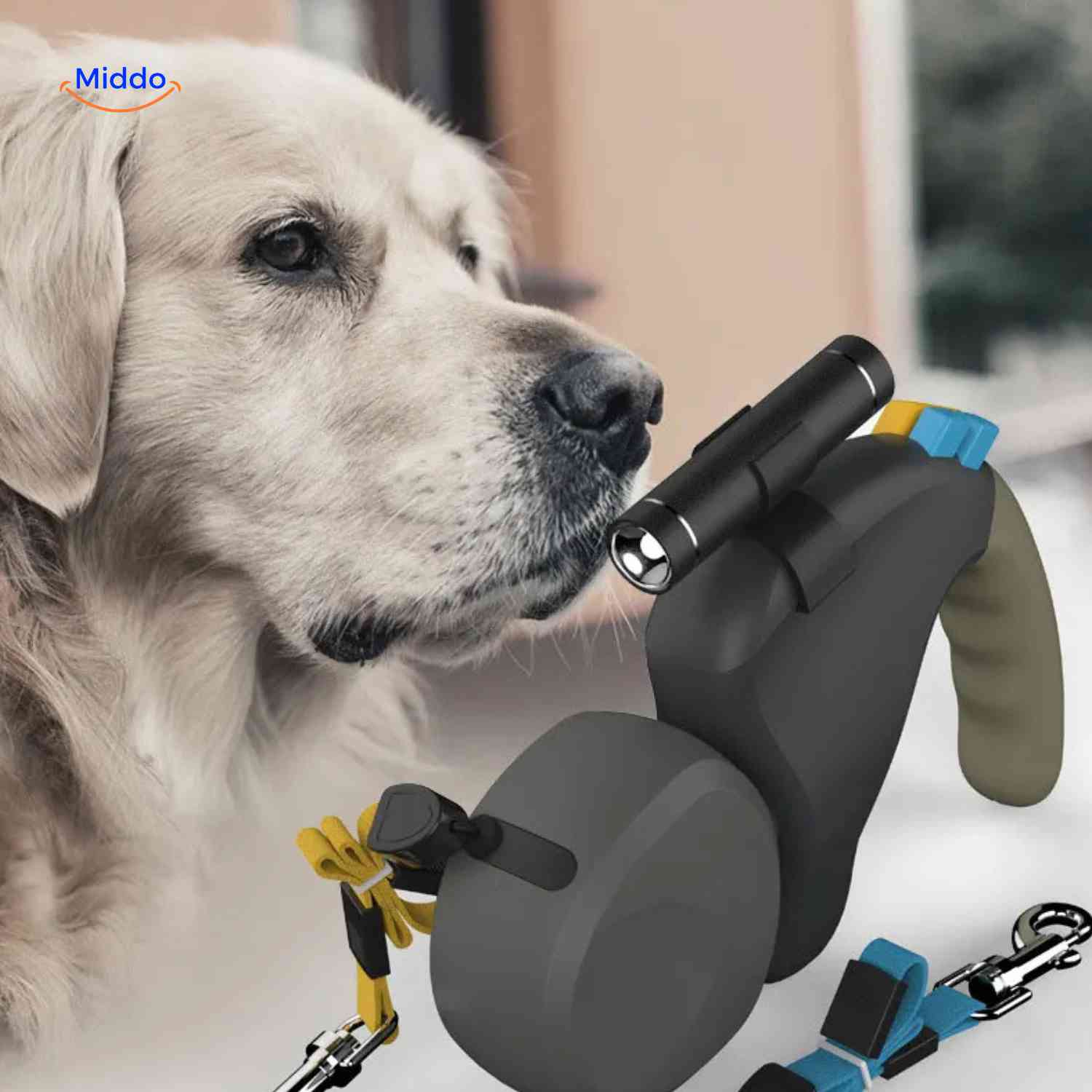 TweeTrek Hundeleine mit Taschenlampe - www.middo.de