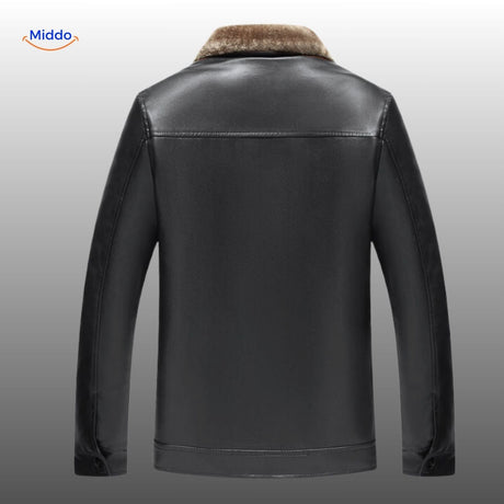 UrbanClass Lederjacke Rückseite schwarz Modell