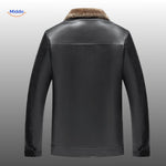 UrbanClass Lederjacke Rückseite schwarz Modell www.middo.nl