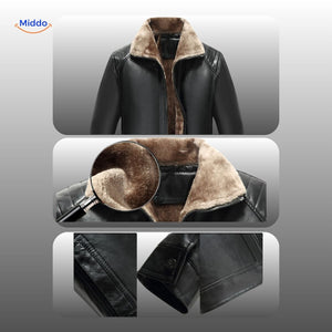 UrbanClass Lederjacke Details mit Pelzkragen und Lederdesign www.middo.de