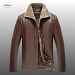 UrbanClass Lederjacke mit Fellkragen in Braun www.middo.de