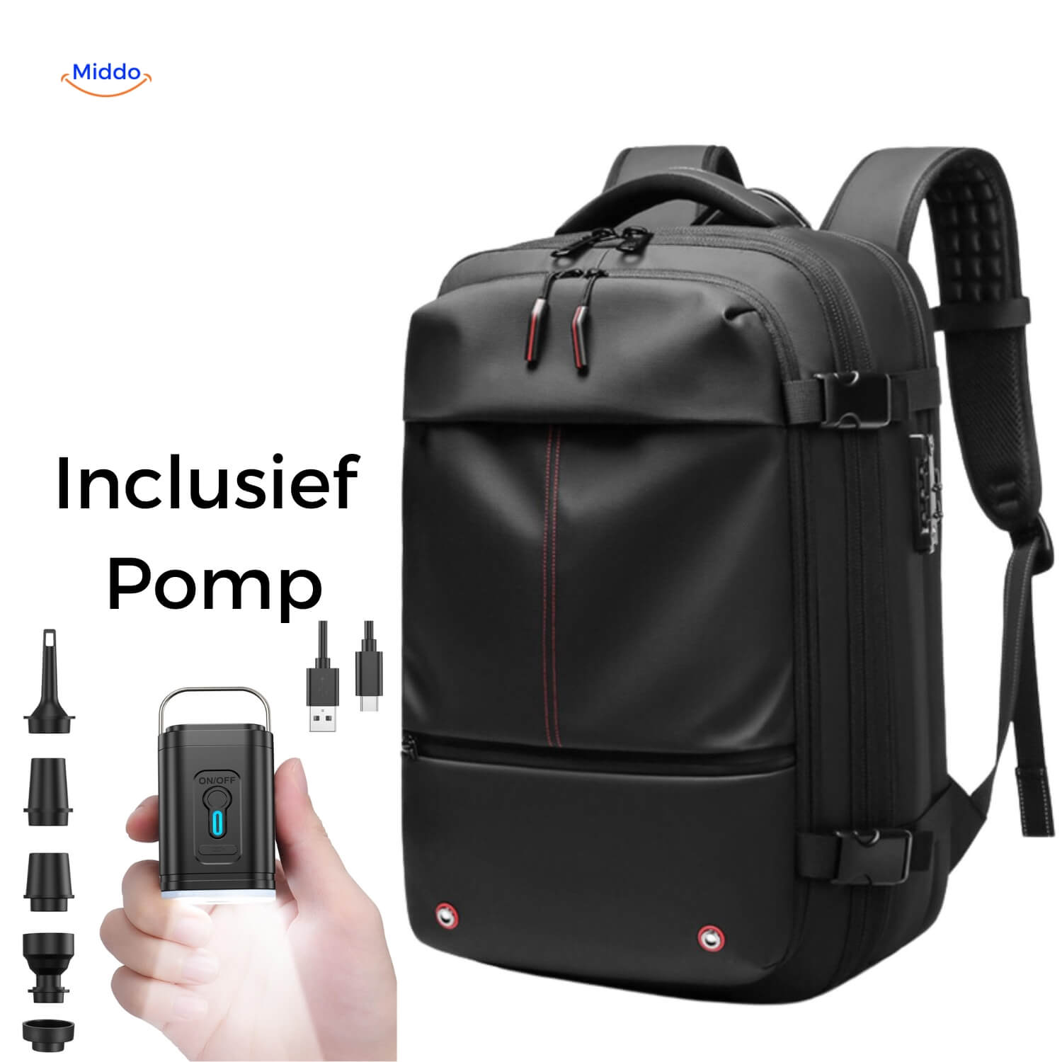VacuPro Reisetasche inklusive Pumpe schwarze Farbe