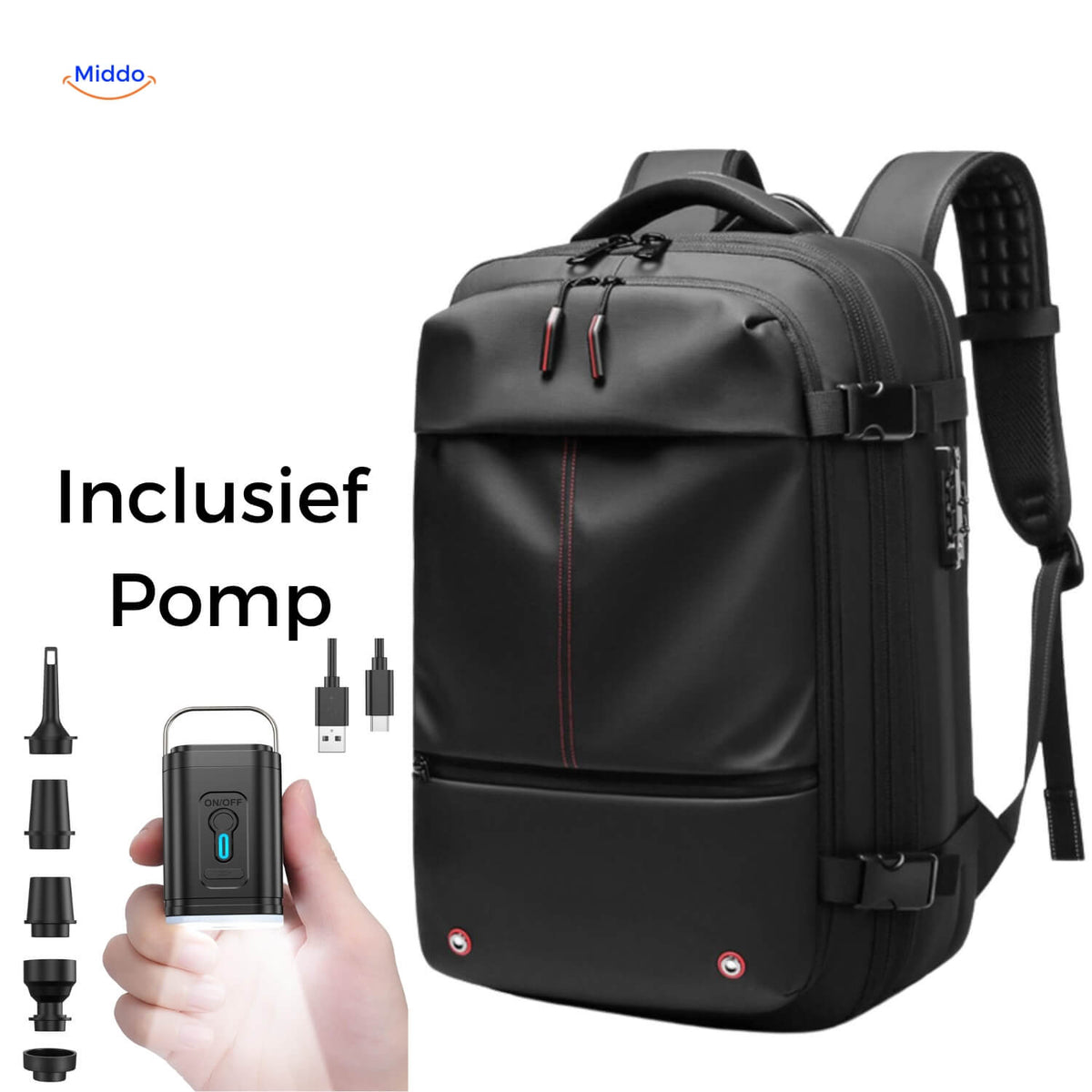 VacuPro Reisetasche inklusive Pumpe schwarze Farbe