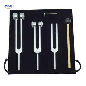 VibeClean Heilende Stimmgabel-Set mit 128C, 256C und 512C Gabeln www.middo.de