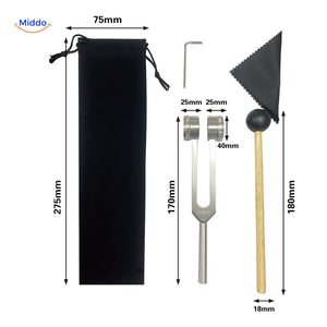 VibeClean Heilende Stimmgabel Set mit 256Hz Gabel und Werkzeug www.middo.de