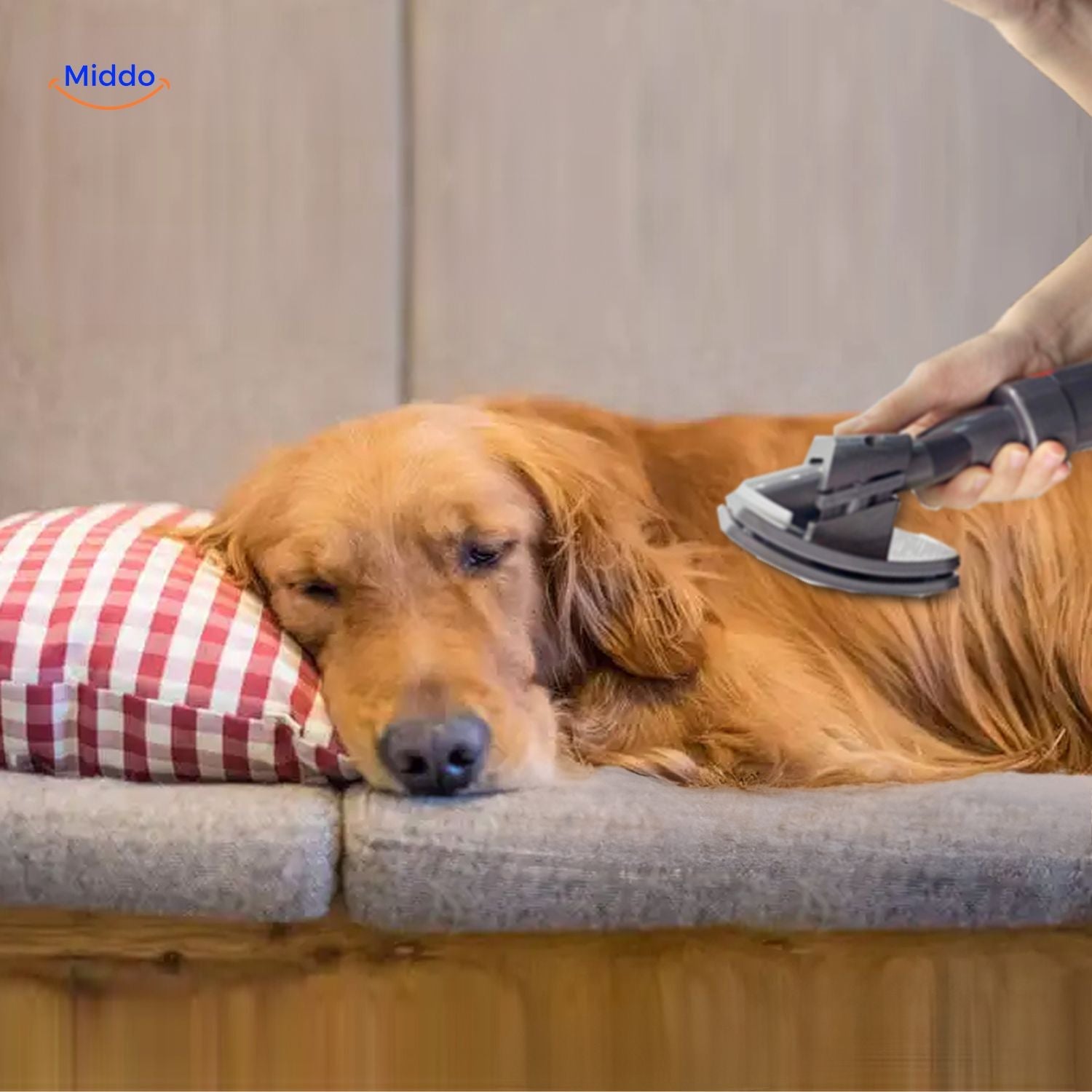 VisiClean Bürste Hund Pflege Haarabsaug Zubehör www.middo.nl