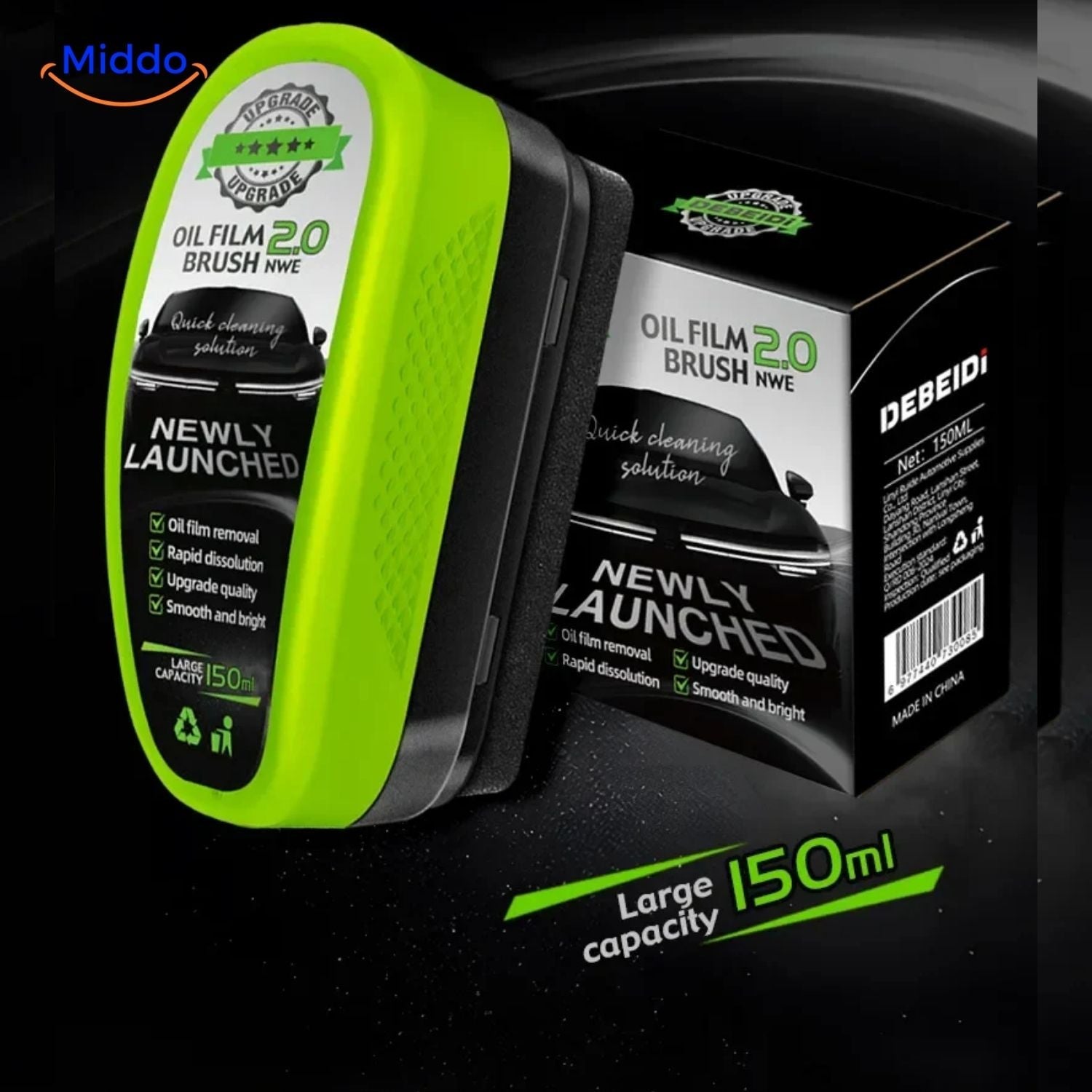 VisiShield Autocoating Öl Film Entferner Bürste mit 150 ml Kapazität