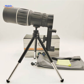VisioZoom Scope Monokular auf Smartphone mit Stativ Foto