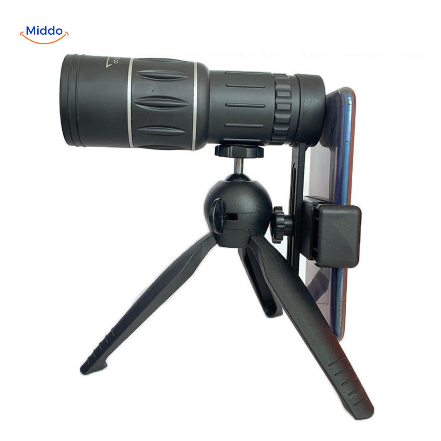 VisioZoom Scope Monokular für Smartphone mit Stativ www.middo.de