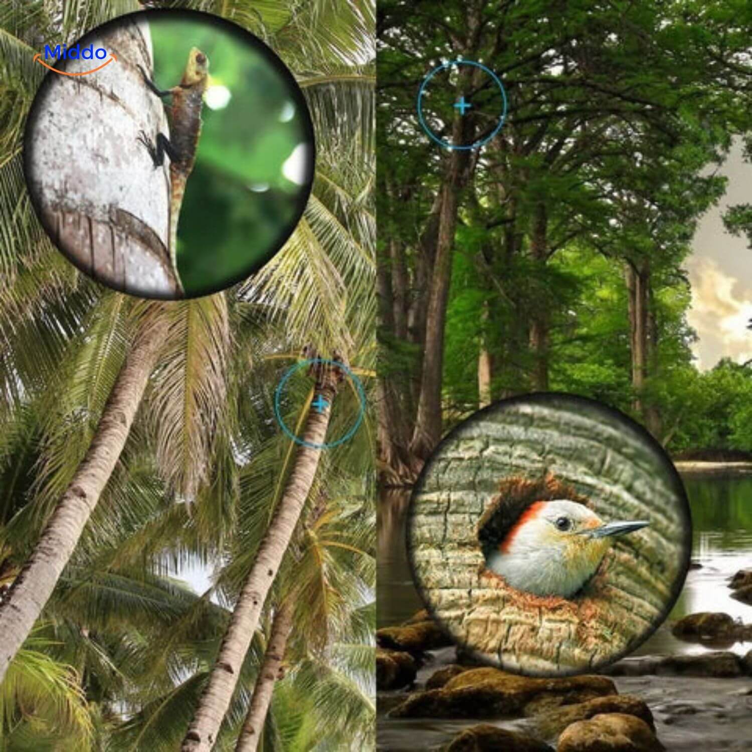 VisioZoom Scope Monokular Zoom für Tiere und Vögel www.middo.de