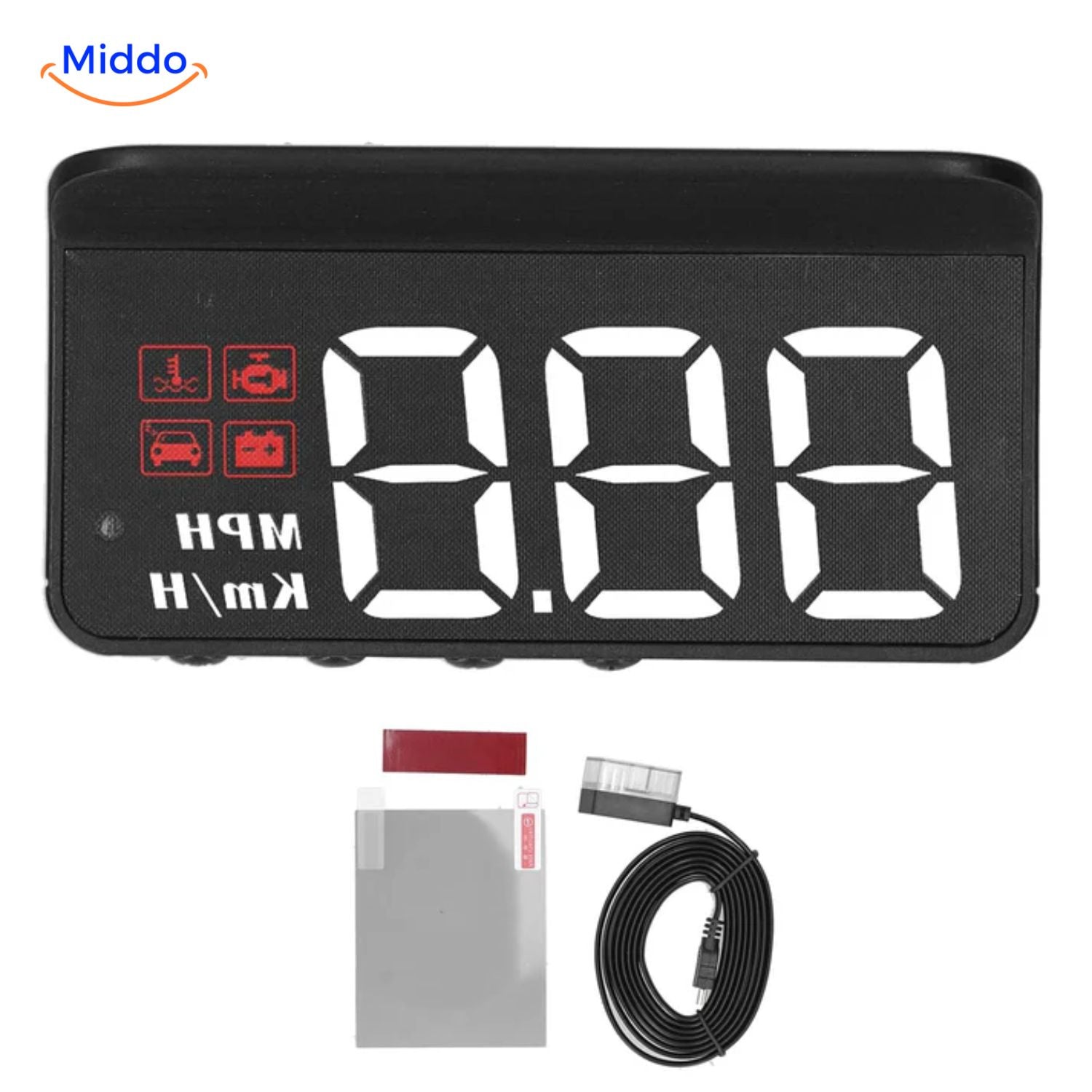 Visiopro M3 HUD Zubehöerset inklusive Kabel und Folie middo.nl
