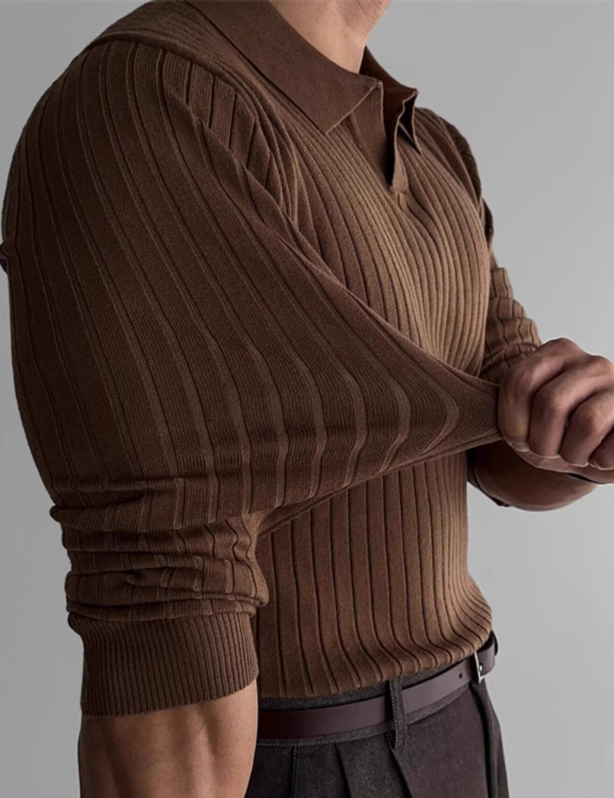 MuscleFit Polo Pullover - Stilvoll, Komfortabel und die perfekte Passform – Ansicht 3