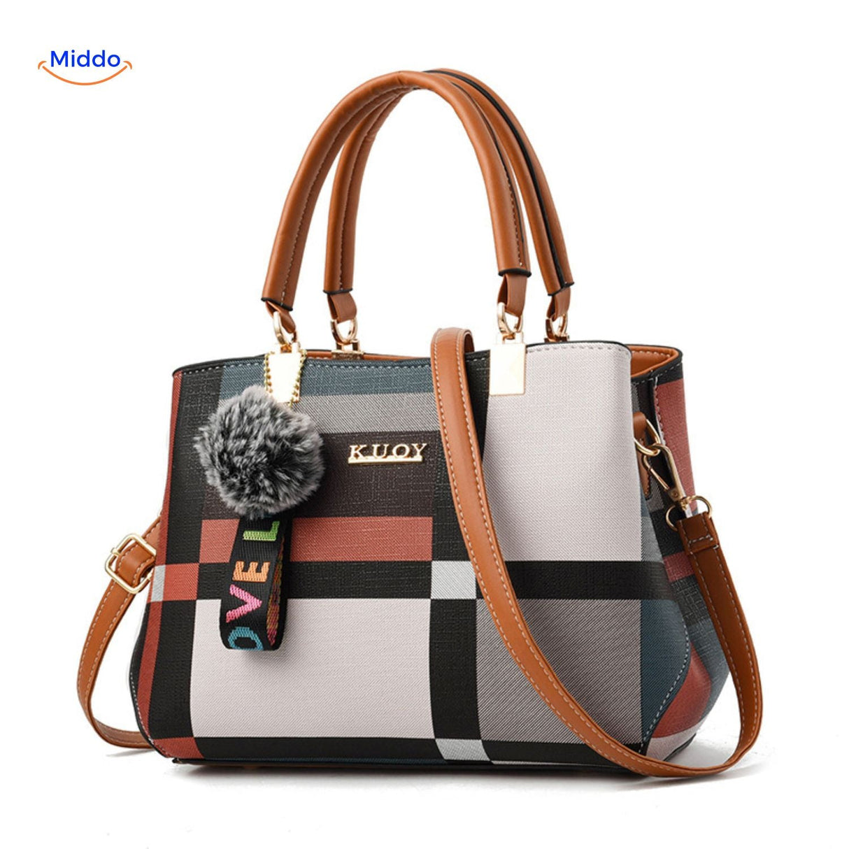 VivaLuxe Tote schick mit Pompon und mehr Kontrastfarben www.middo.de